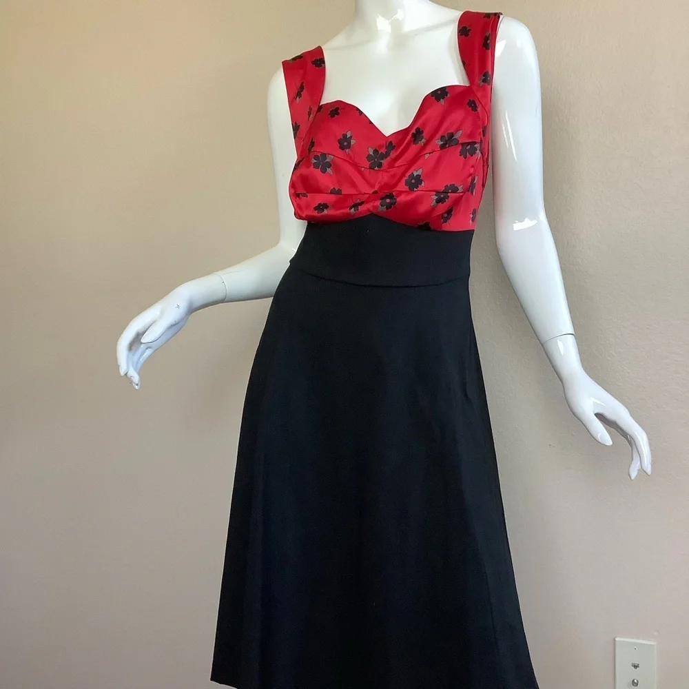 Torrid Red and Black Midi Dress - Picture 9 of 9